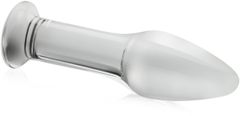 XSARA Štíhlý anální kolík skleněný anal plug na dlouhé nožce - 72204850