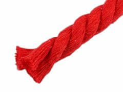 Kraftika 10m červená bavlněná šňůra kroucená 12 mm