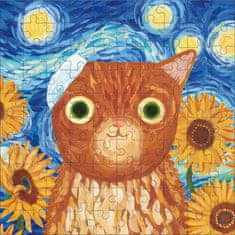 Mudpuppy Puzzle vincat van gogh umělecké kočky v plechovce