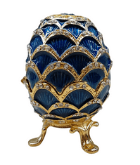 INTEREST luxusní smaltovaná šperkovnice ve tvaru vejce.