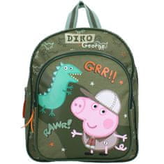Vadobag Dětský batoh s přední kapsou Prasátko George s dinosaurem