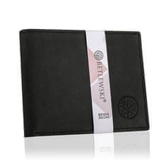 Betlewski Černá kožená peněženka Rfid s krabičkou