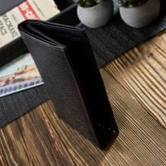 PAOLO PERUZZI Černá vertikální pánská peněženka s RFID T-65