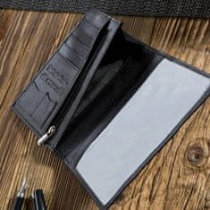 PAOLO PERUZZI Černá vertikální pánská peněženka s RFID T-65