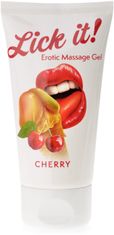 XSARA Lick it cherry 50 ml aromatizovaný masážní gel na celé tělo višový - 78090928