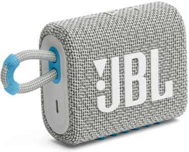 moderní bluetooth reproduktor jbl GO3 Eco ip67 poutko pro zavěšení jbl pro sound zvuk odolný