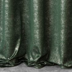 DESIGN 91 Zatemňovací závěs s řasící páskou - Kypr, zelený se stříbrným melírem 140 x 270 cm