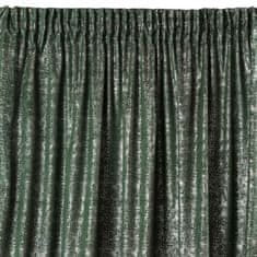 DESIGN 91 Zatemňovací závěs s řasící páskou - Kypr, zelený se stříbrným melírem 140 x 270 cm