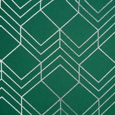 DESIGN 91 Dekorační závěs s kroužky - Poli, zelenostříbrný 140 x 250 cm