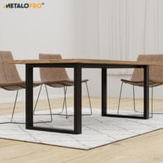 MetaloPro Eta kovové nohy ke stolu se středovou tyčí černé,120 cm