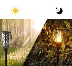 LUMILED 6x Solární zahradní lampa LED do země IGNIS 50cm