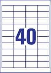 Avery Zweckform Samolepící etikety ELA002 | 48,5x25,4 mm, 100xA4, 4.000 ks, bílá