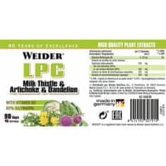Weider LPC Milk Thistle & Artichoke & Dandelion 90 kapslí, extrakty ze semen ostropestřece, pampelišky a artyčoku