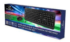 Titanum Esperanza Bezdrátová klávesnice s myší Akron černá TK109