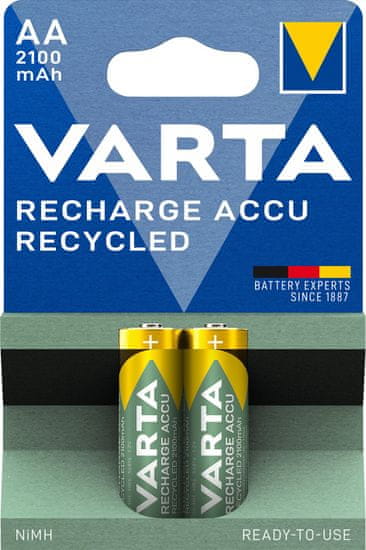 Varta nabíjecí baterie Recycled AA 2100 mAh, 2ks