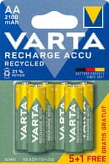 Varta nabíjecí baterie Recycled AA 2100 mAh, 5+1ks