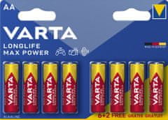 Varta baterie Longlife Max Power AA, 6+2ks