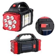 BEMI INVEST Multifunkční voděodolná LED baterka HB-1678 Barvy: červená
