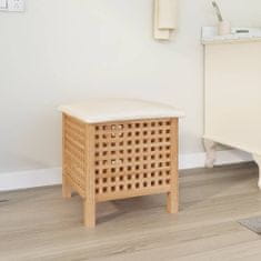 shumee vidaXL Koupelnová stolička 48x47,5x52 cm Masivní ořechové dřevo