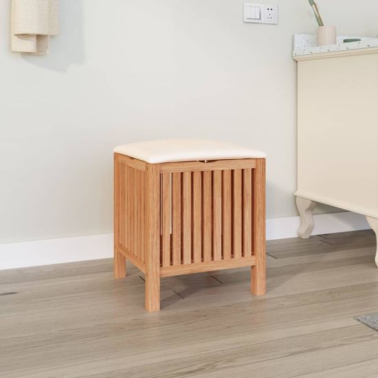 Greatstore Koupelnová stolička 40,5 x 40 x 52 cm masivní ořechové dřevo