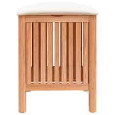 shumee Koupelnová stolička 40,5 x 40 x 52 cm masivní ořechové dřevo