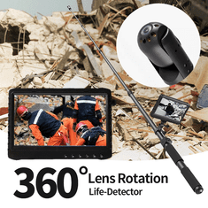 Secutek Teleskopická inspekční kamera 360° - life detector s 7" DVR monitorem SEE-LD360