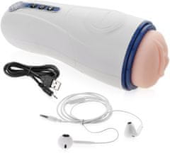 XSARA Vibrační masturbátor pro sání a stimulaci penisu - 10 funkcí - 74284679