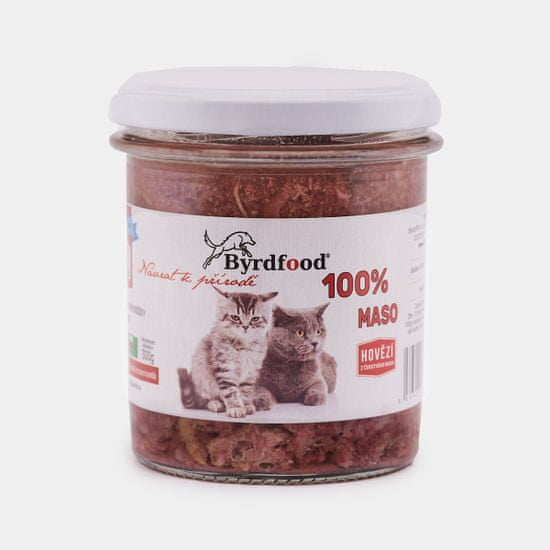 BYRDFOOD Hovězí 100% maso pro kočky (300g)