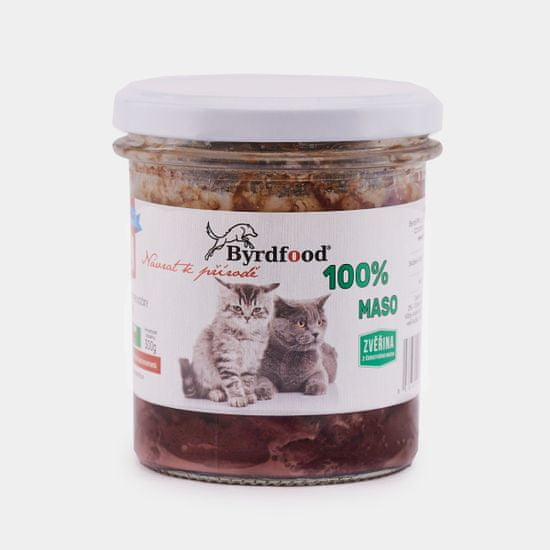 BYRDFOOD Zvěřina 100% maso pro kočky (300g)