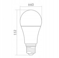 ECOLIGHT LED žárovka - E27 - 10W - 24V - neutrální bílá