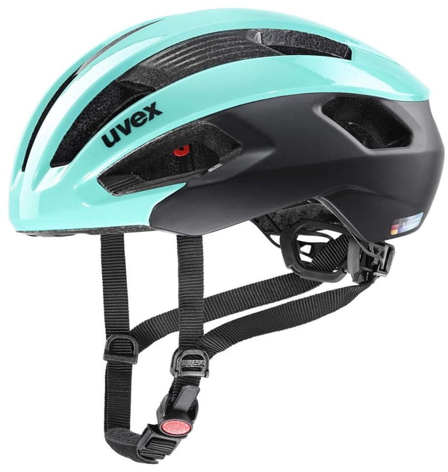 Levně Uvex helma 2023 RISE CC AQUA-BLACK M tyrkysová 56 - 60