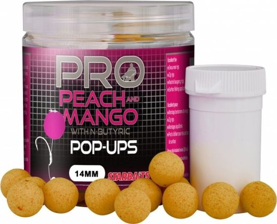 Starbaits Plovoucí Boilies Probiotic Peach Mango Pop Up 14mm 60g