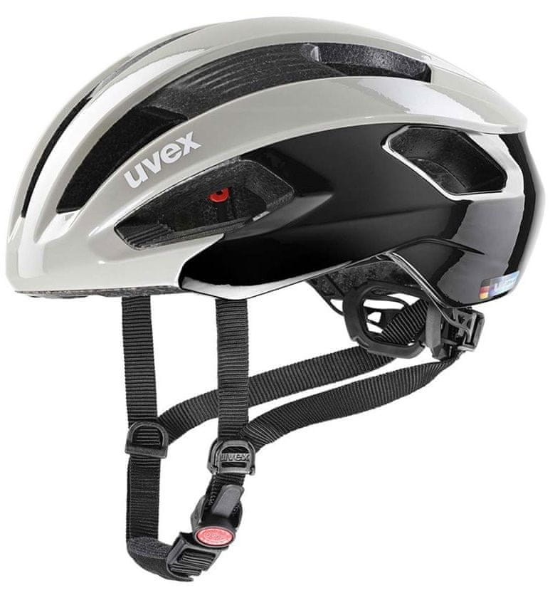 Levně Uvex helma 2023 RISE SAND-BLACK šedá/černá 52 - 56