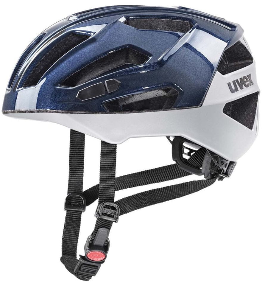 Levně Uvex helma 2023 GRAVEL X DEEP SPACE-SILVER stříbrná/modrá 52 - 57