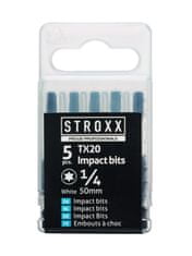 STROXX Sada bitů TX20 1/4“ x 50mm barevných - box 5 ks