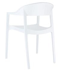 Jídelní židle CARMEN bílá/lesk