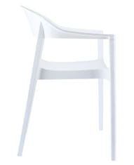 Jídelní židle CARMEN bílá/lesk