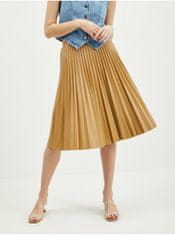 Orsay Světle hnědá dámská koženková plisovaná sukně 36