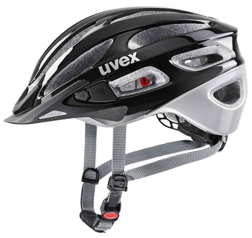Levně Uvex helma 2023 TRUE BLACK-SILVER černá/stříbrná 55 - 58
