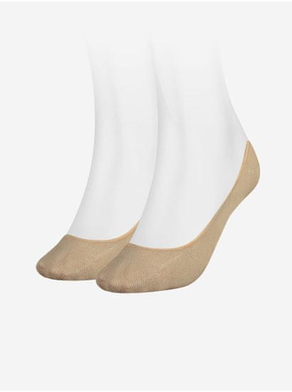 Tommy Hilfiger Sada dvou párů béžových dámských ponožek Tommy Hilfiger