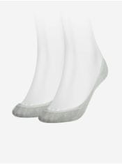 Tommy Hilfiger Sada dvou párů světle šedých dámských ponožek Tommy Hilfiger 35-38