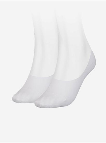 Tommy Hilfiger Sada dvou párů bílých dámských ponožek Tommy Hilfiger
