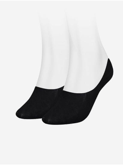 Tommy Hilfiger Sada dvou párů černých dámských ponožek Tommy Hilfiger