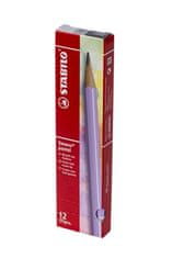 Stabilo Grafitová tužka s gumou "Swano Pastel", fialová, HB, šestihranná