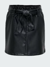 ONLY Černá holčičí koženková sukně ONLY Karli 128