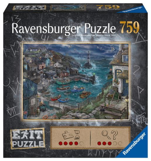 Ravensburger 173655 Exit Puzzle: Maják u přístavu 759 dílků