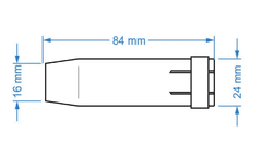 INNA Kuželová plynová hubice MB36 SPARTUS pr. 16mm STANDART kónická MIG svářečka