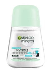 Garnier Minerální dezodorant Roll-On Invisible Protection 48H Clean Cotton- Black,White,Colors 50Ml