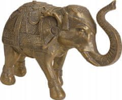 Koopman Ozdobná figurka slon štěstí zlatý 22 cm