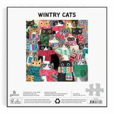 Galison Puzzle zimní kočky 500 dílků
